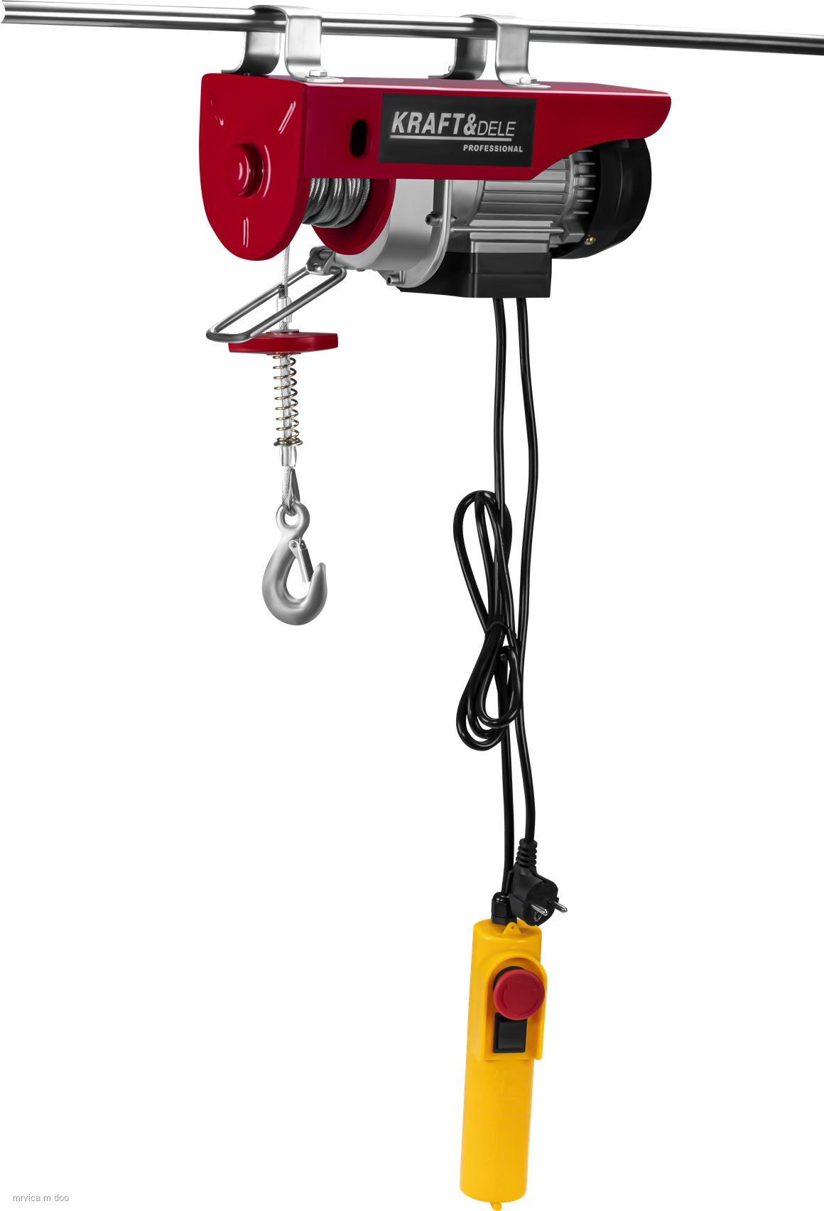 KRAFT&DELE Dizalica Električno vitlo sa sajlom 500/1000kg 230V 1350W KD2192 - Slika 2