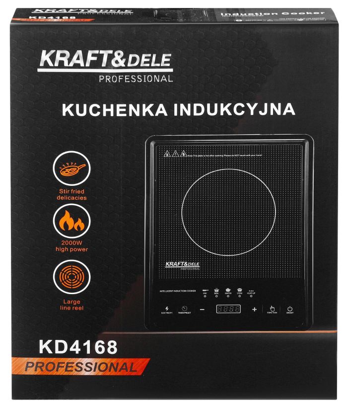KRAFT & DELE Kuhalo električno Indukcijsko od 2000 W 1 kolo, KD4168 - Slika 8