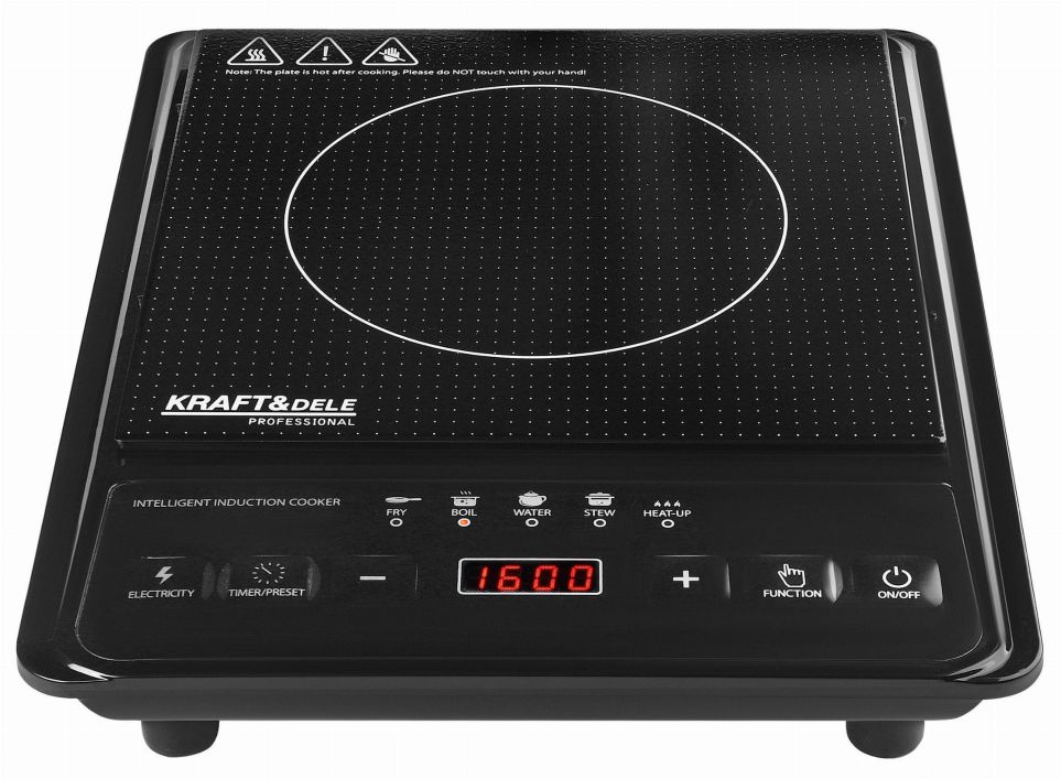 KRAFT & DELE Kuhalo električno Indukcijsko od 2000 W 1 kolo, KD4168 - Slika 2