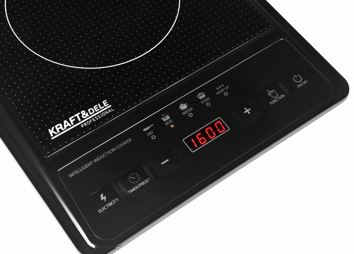 KRAFT & DELE Kuhalo električno Indukcijsko od 2000 W 1 kolo, KD4168 - Slika 5