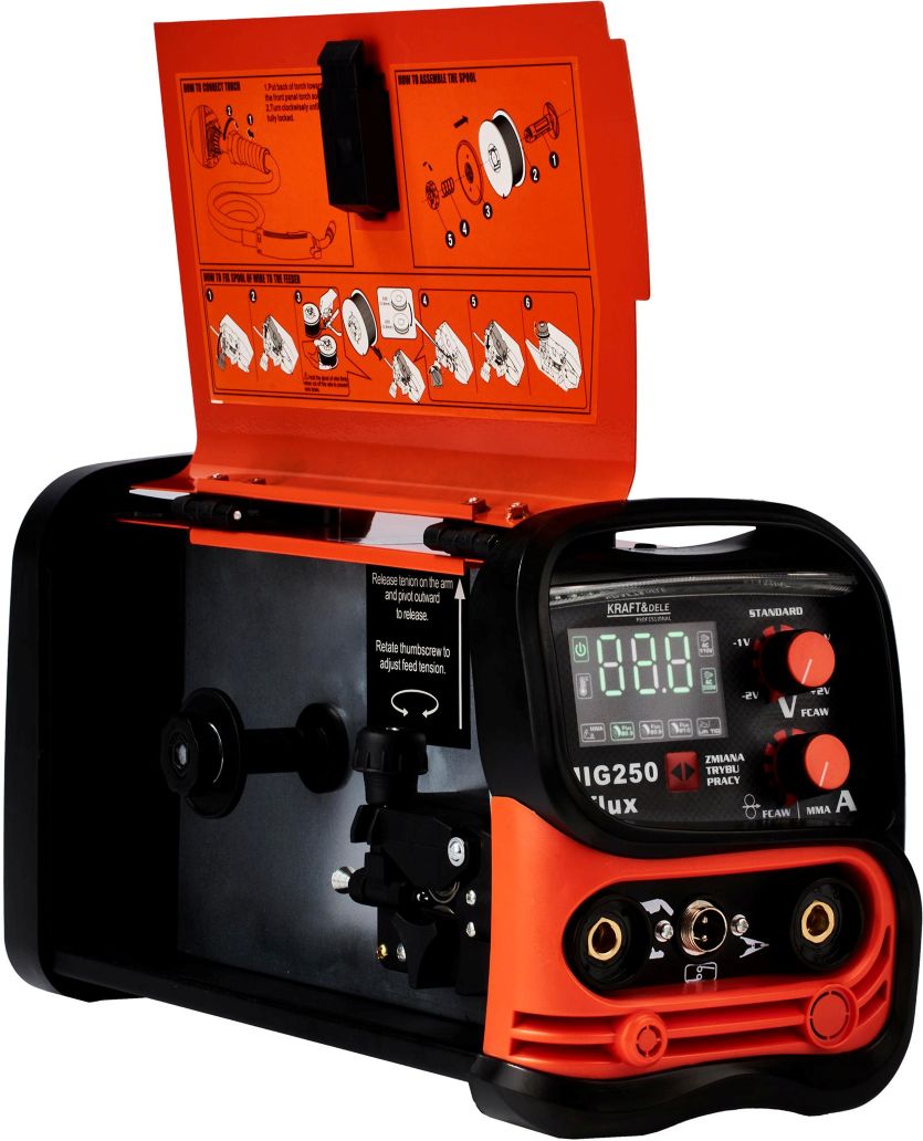 KRAFT & DELE Aparat za varenje, Inverter 250A - MIG / MMA / LIFT TIG 3u1 KD1875 - Slika 3