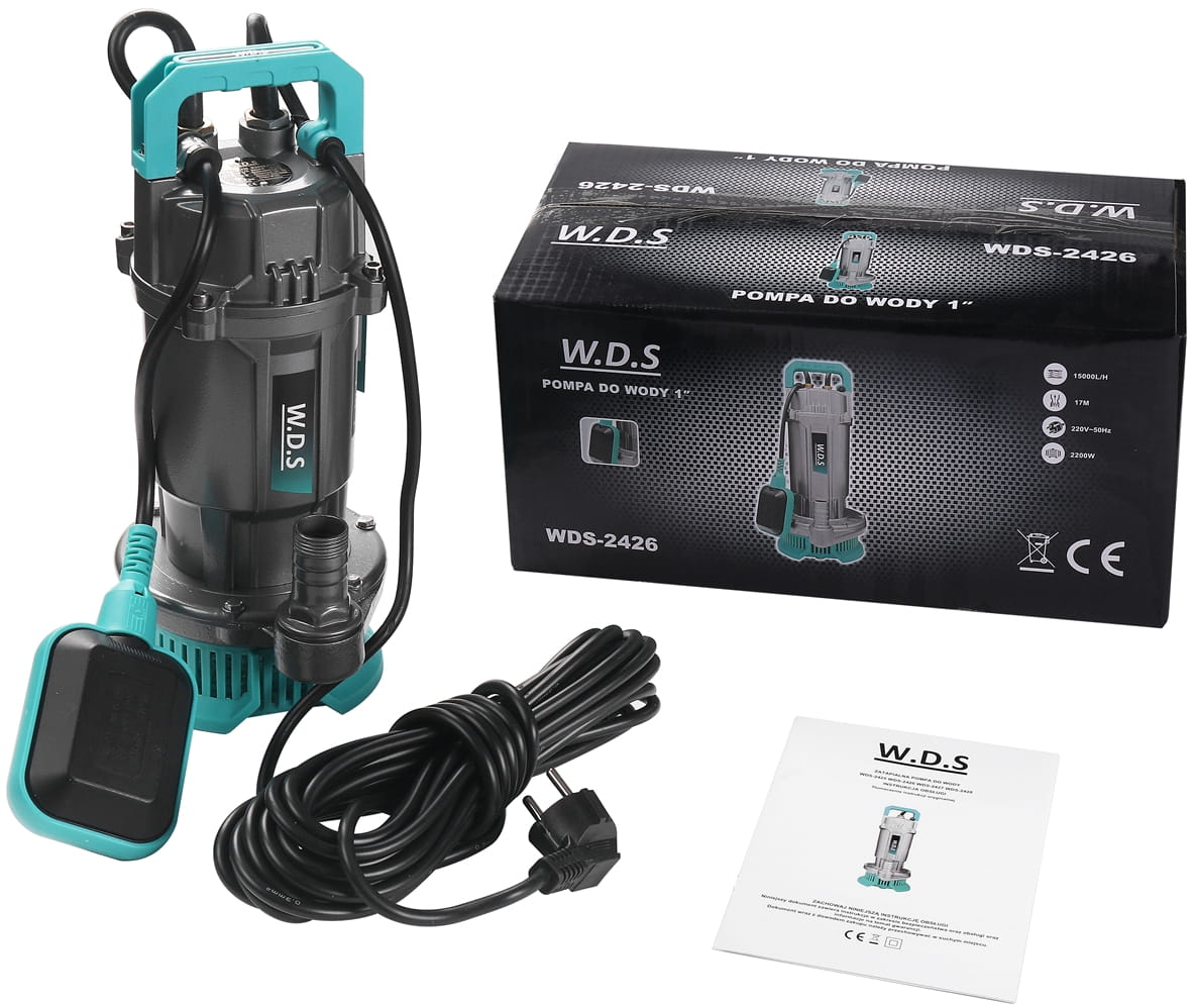 KRAFT & DELE Potopna Pumpa 2200W Ø1"/25mm 15000l/h + PLOVAK za čistu vodu WDS2426 - Slika 5