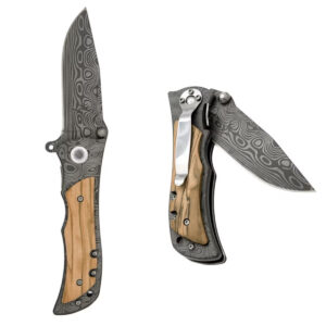 Nož džepni preklopni FY-11 8,5 cm, s drvenom drškom,