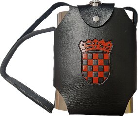 Pljoska sa futrolom i naramenicom i Hrvatskim grbom 1.4 L (Hrvatska)
