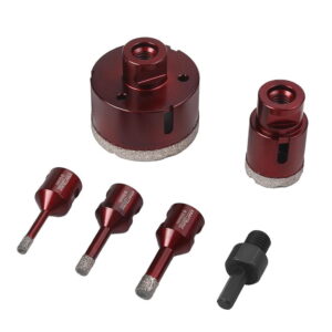 Set Dijamantnih Svrdla i Kruna za Bušenje Rupa u Keramici, Gresu, Granitu, Kamenu, 6 Dijelova Ø6-68 mm M14 KD12643
