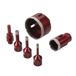 Set Dijamantnih Kruna za Bušenje Rupa u Keramici Gresu kamenu, 6 Dijelova 6-68 mm KD5953