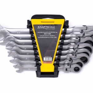 Set Kombiniranih Ključeva sa Čegrtaljkom i Fleksibilnom Glavom 8 kom KD11302 8-22mm