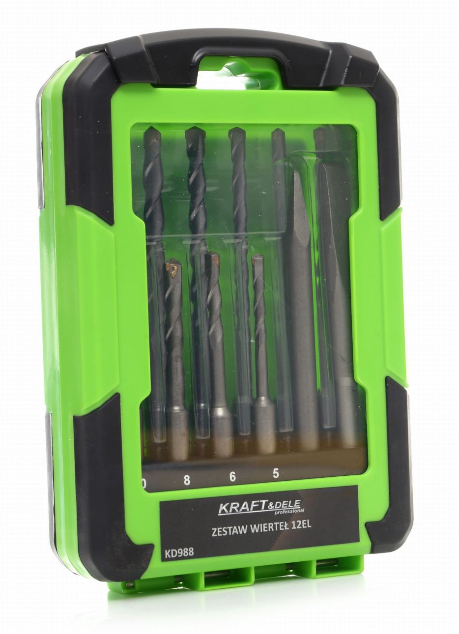 Set Svrdla i Dlijeta SDS+ 12 komada KD988 5-10mm špica+ dlijeto - Slika 4