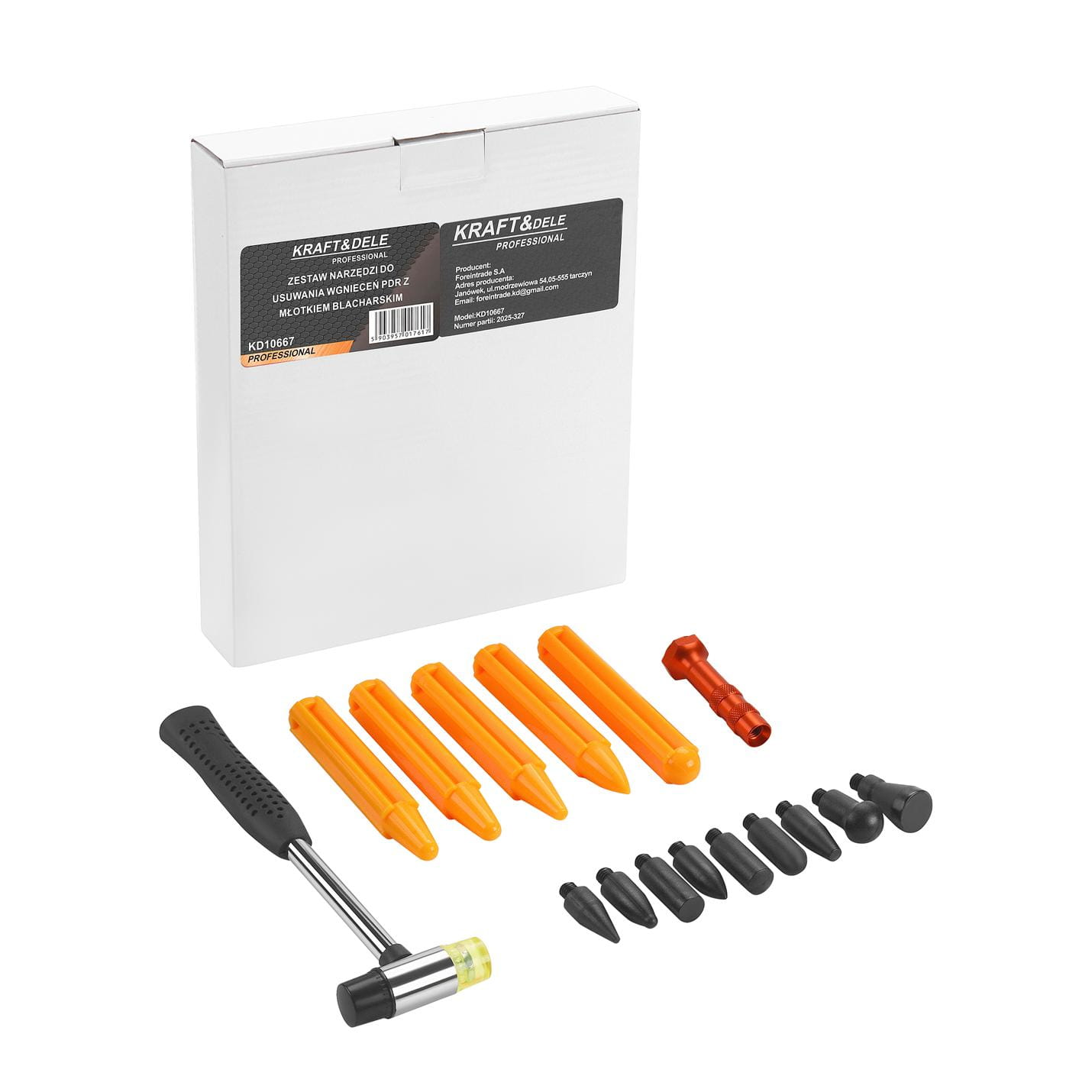 Set alata za popravak karoserije, uklanjanje udubljena PDR metodom KD10667