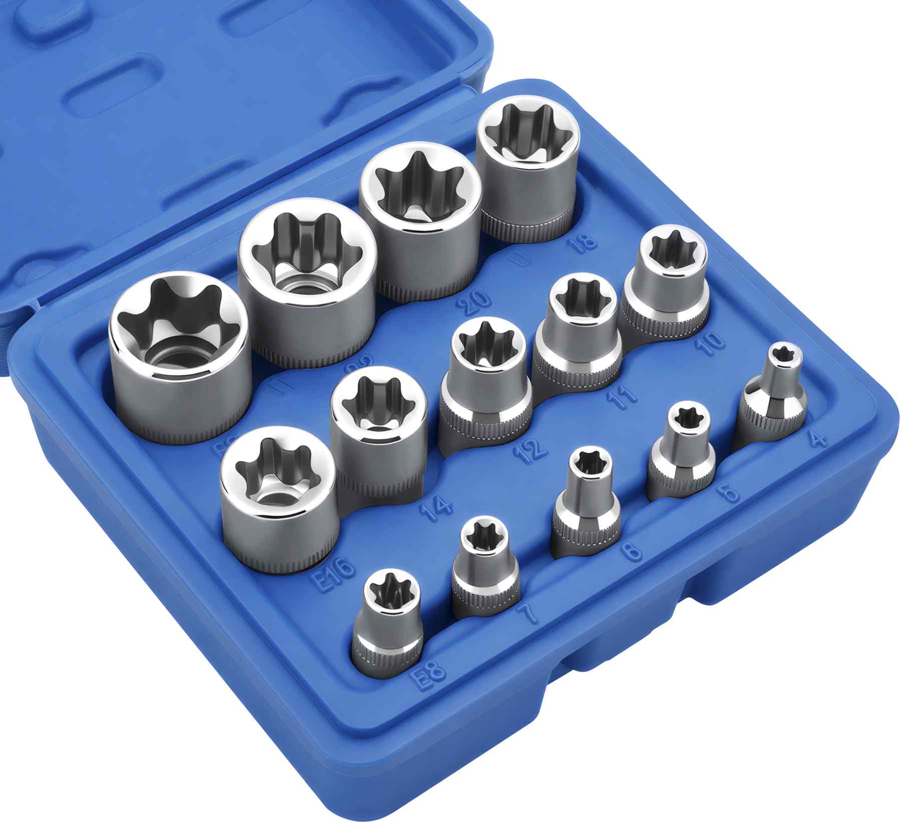 Set gedora TORX 14 komada 1/4" 3/8" i 1/2" KD10335 (4-24mm) - Slika 5