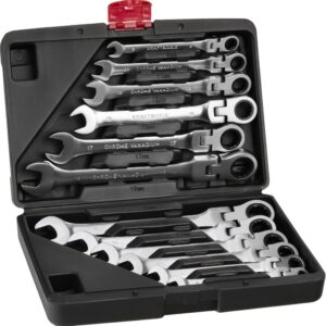 Set kombiniranih ključeva sa čegrtaljkom i fleksibilnom glavom 8-19 mm 12 kom KD11304