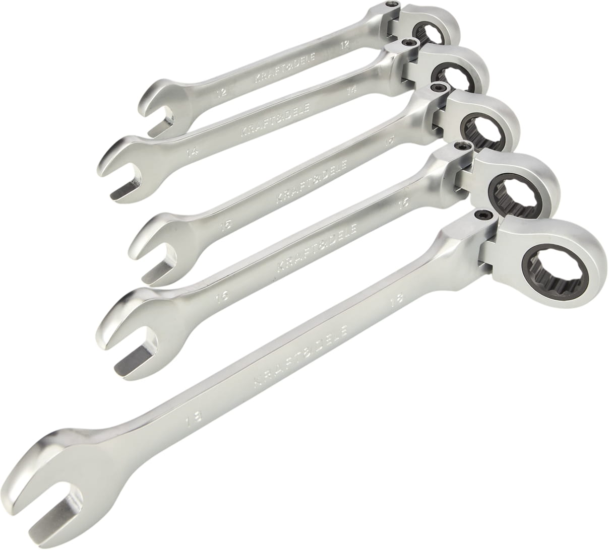 Set kombiniranih ključeva sa čegrtaljkom i fleksibilnom glavom 8-19 mm 12 kom KD11304 - Slika 4