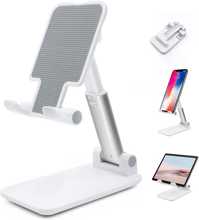 Stalak za Mobitel i Tablet, Preklopni, Bijeli - Slika 2