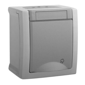 Utičnica Viko OG IP54 16A Nadžbukna Vodotijesna Siva