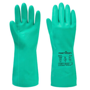 Rukavica za kemikalije Nitrilna A810 Nitrosafe Chemical Portwest Zelena