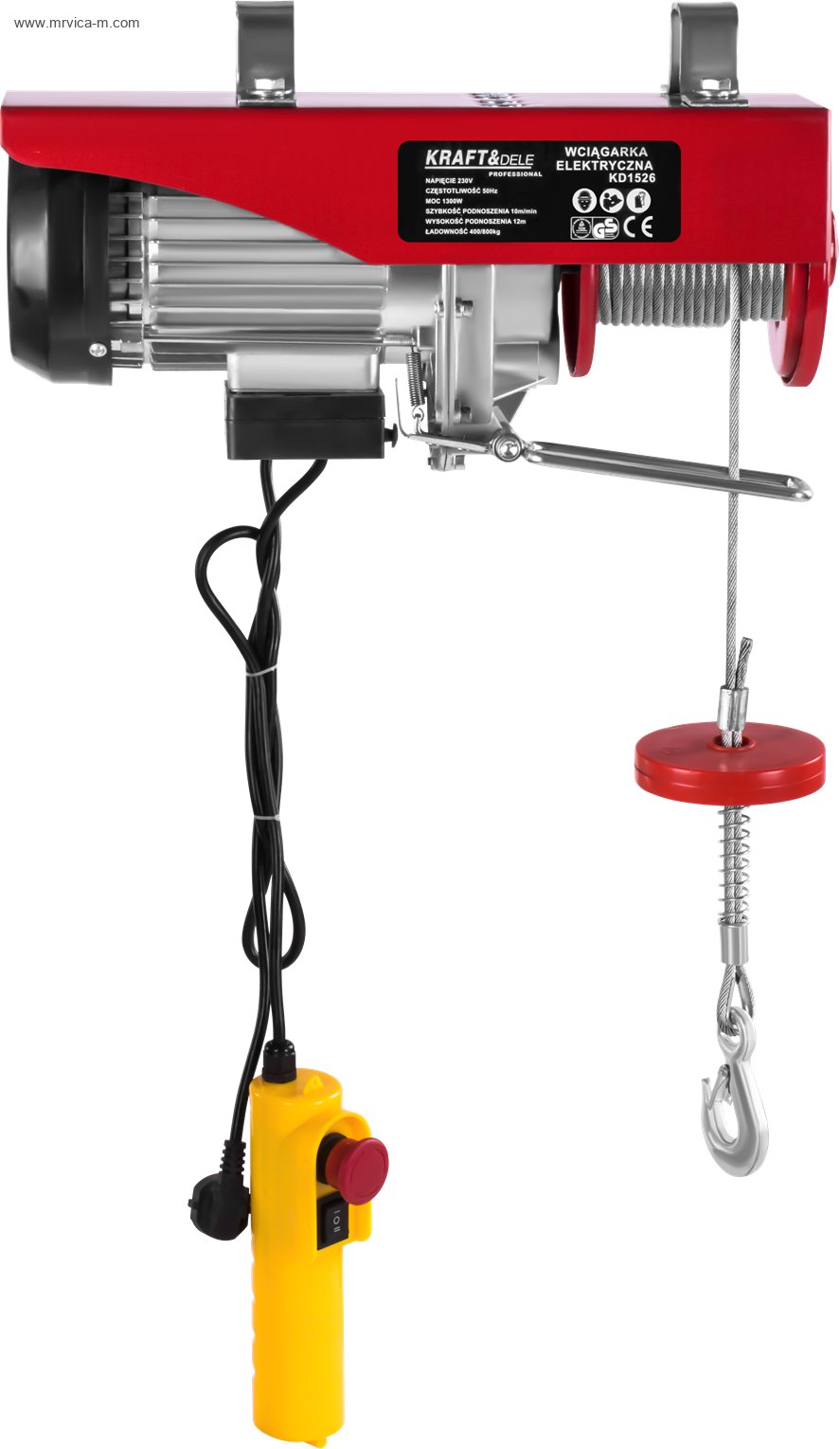 Električno vitlo sa sajlom 400kg jednostruko / 800kg dvostruko KD1526 - Slika 7
