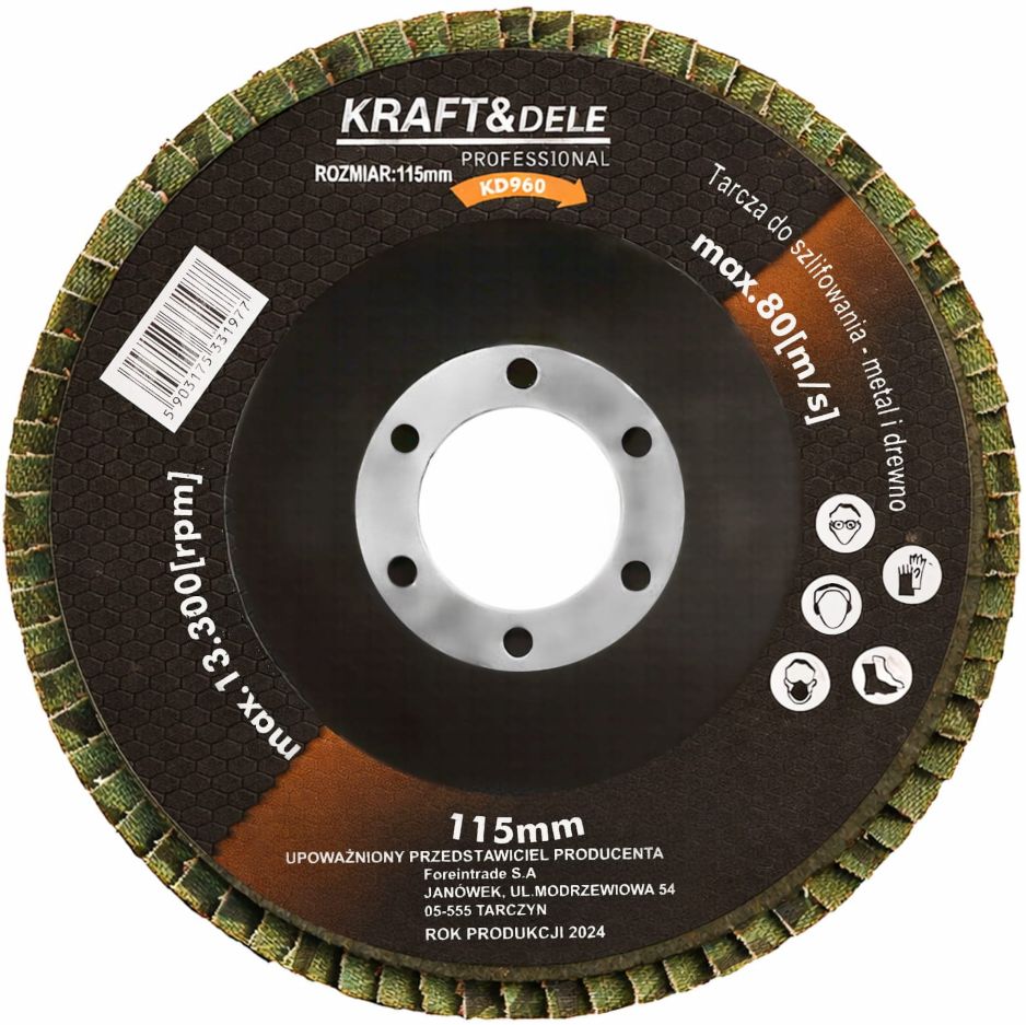 Brusni Disk Lamelasti P40 115 mm KD960 Brusna Ploča Lamelasta