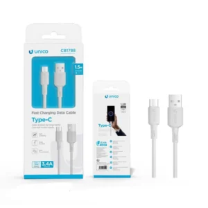 Kabel za Brzo Punjenje CB1788, USB-C, 3.4A, 18W, 1.5m, Bijeli