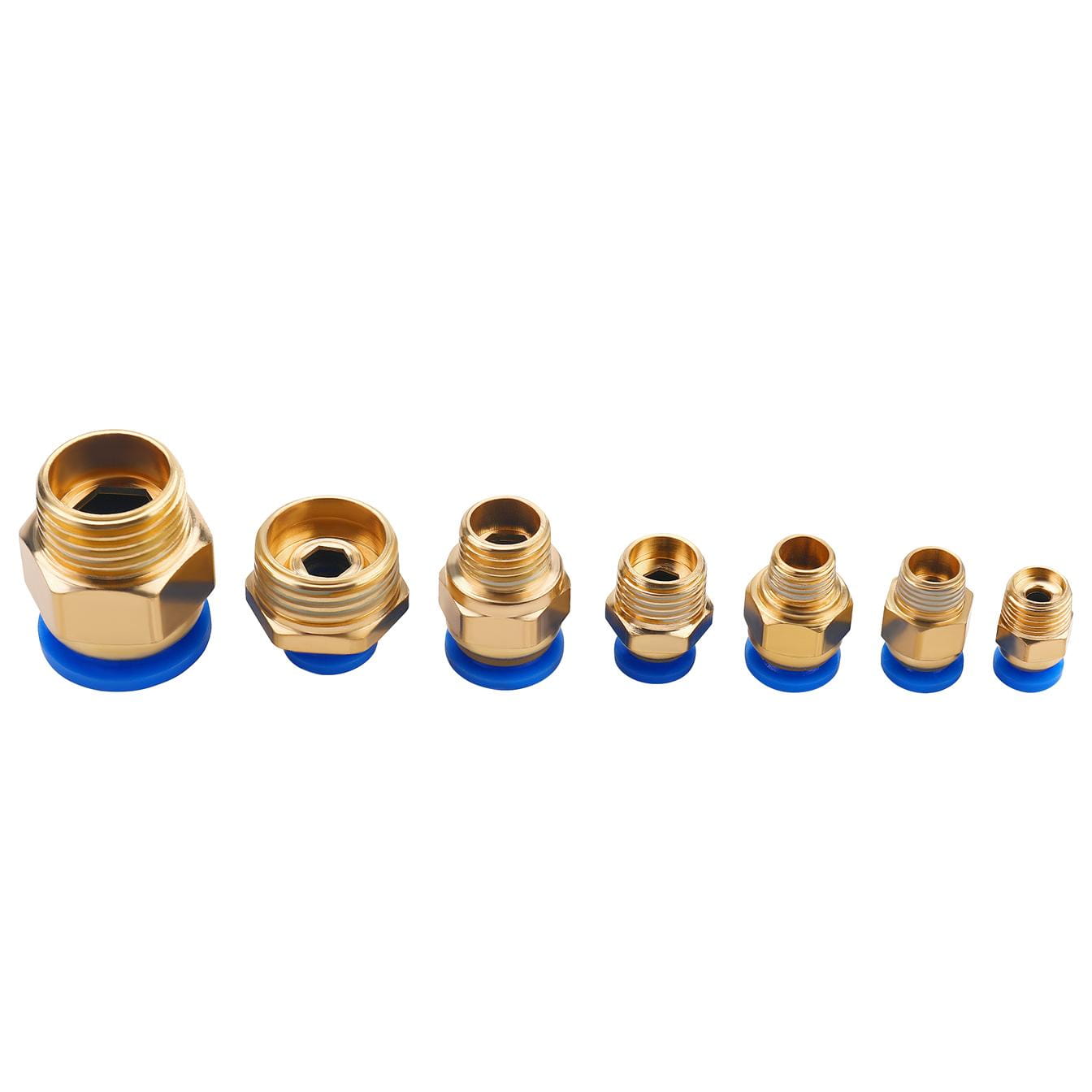 Komplet pneumatskih navojnih brzih spojnica 72 komada 4-16 mm 1/4" 3/8" 1/2" KD5853 - Slika 2