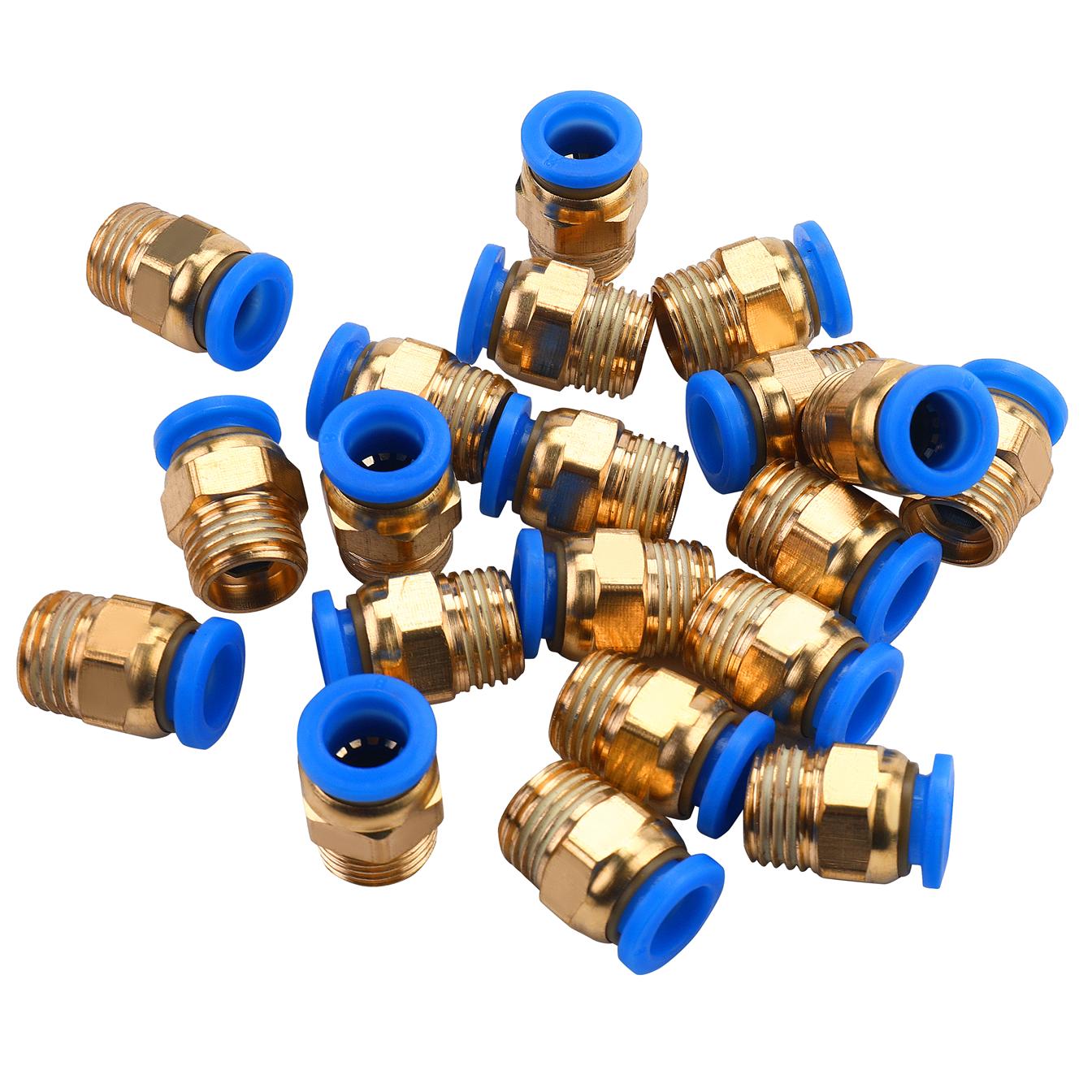 Komplet pneumatskih navojnih brzih spojnica 72 komada 4-16 mm 1/4" 3/8" 1/2" KD5853 - Slika 5