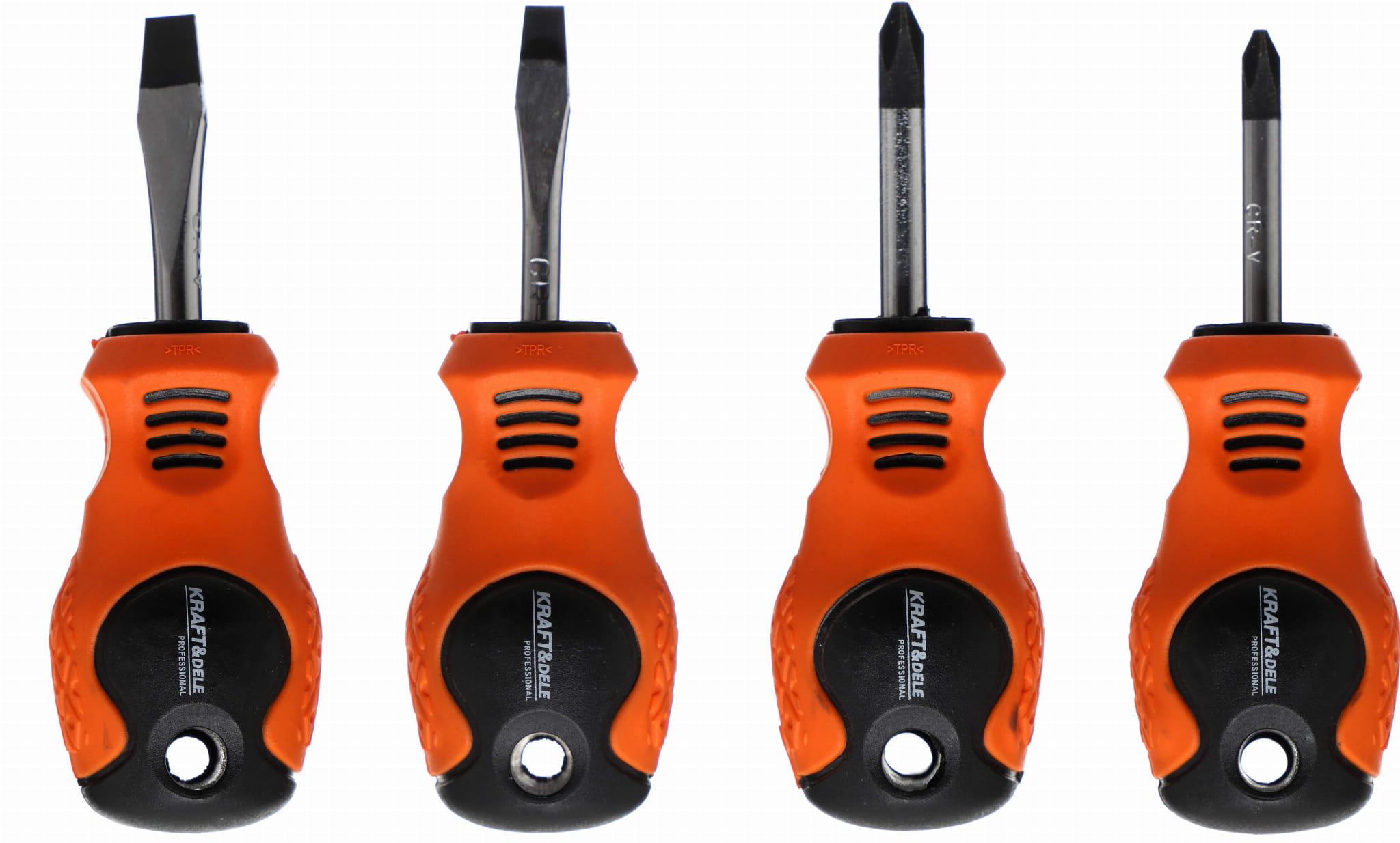 Set odvijača kratkih 4 komada KD10910, Ravni i Križni