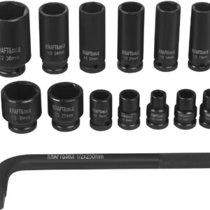 Udarni Nasadni ključevi Gedore Set 1/2" 16 kom KD11762, kratki i dugi nastavci