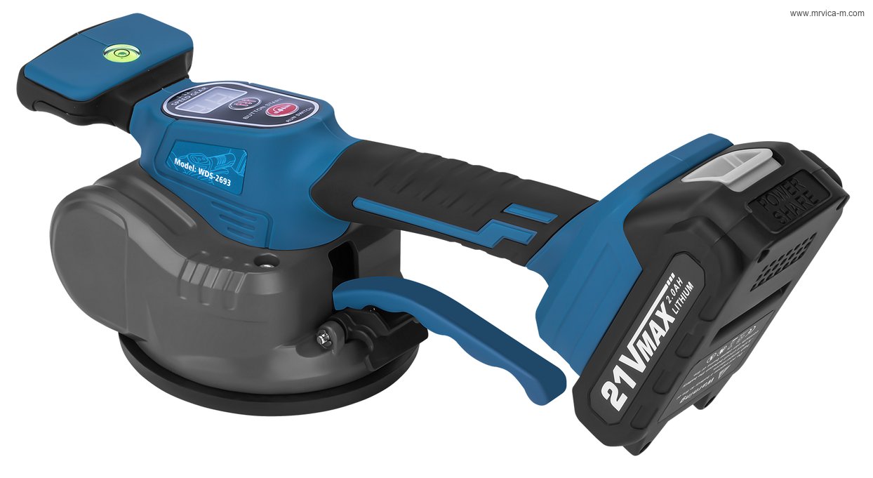 Vibro Usisna Čaša Punjiva 130mm 21V WDS2693 Vibro Vakum za keramiku i obloge - Slika 4
