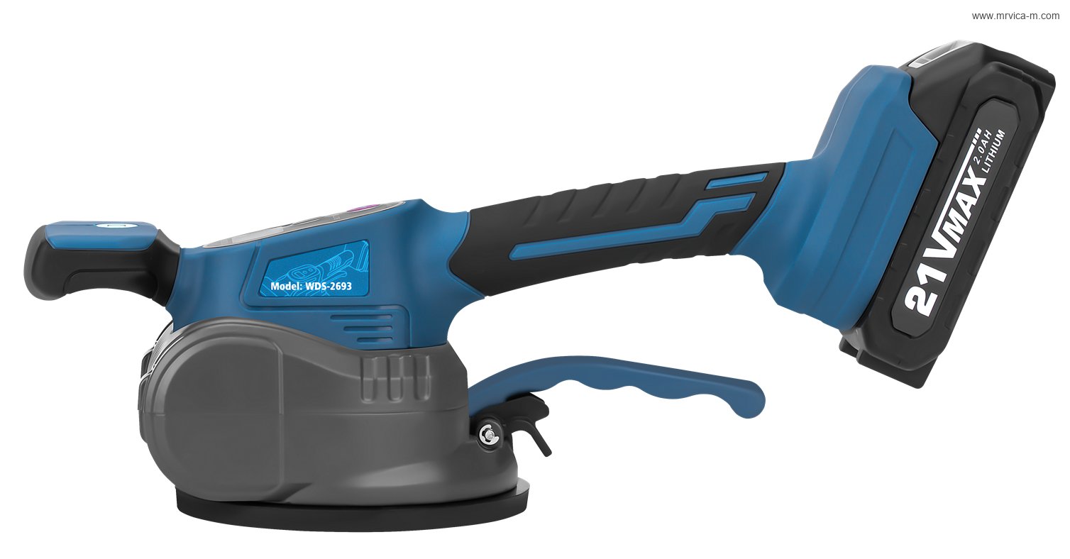 Vibro Usisna Čaša Punjiva 130mm 21V WDS2693 Vibro Vakum za keramiku i obloge - Slika 5