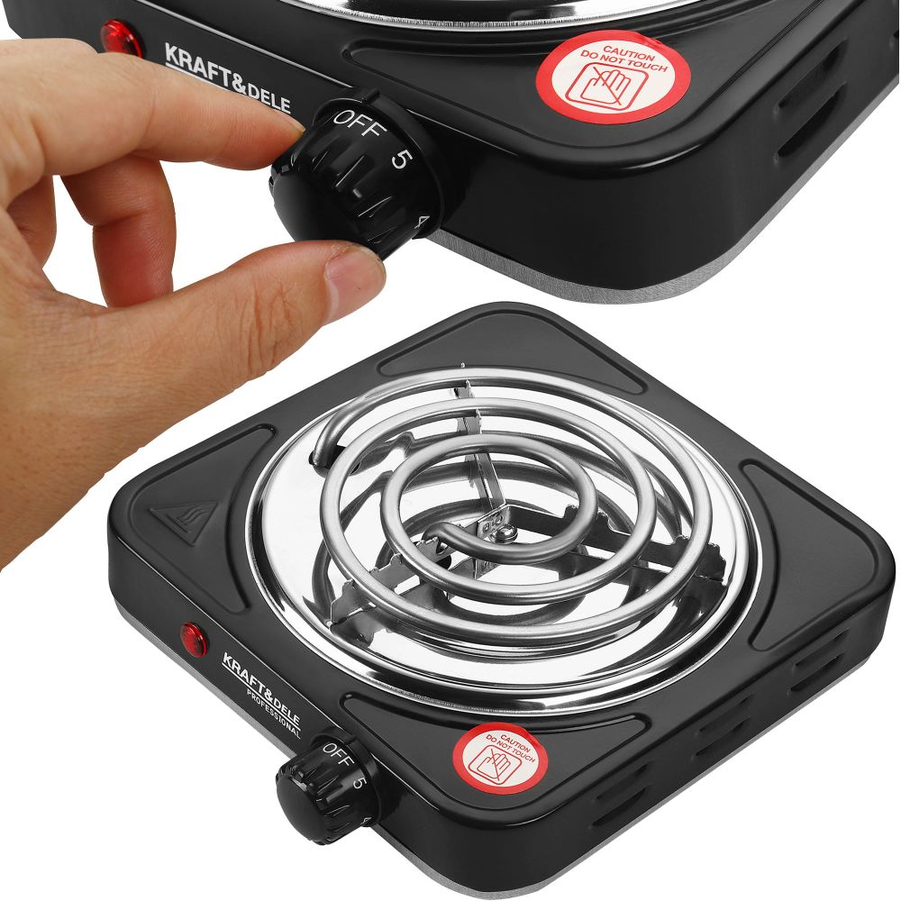 KRAFT & DELE Kuhalo Električno, Spirala 1 ploča, 1500 W KD4140 Rešo - Slika 2