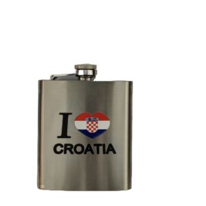 Pljoska inox I ♥ Croatia (Hrvatski Suvenir) 207ml (7 oz)