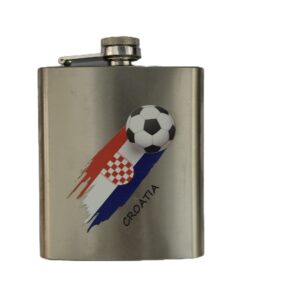 Pljoska inox sa Loptom i Hrvatskiom zastavom Razmaz (Hrvatski Suvenir) 207ml (7 oz)
