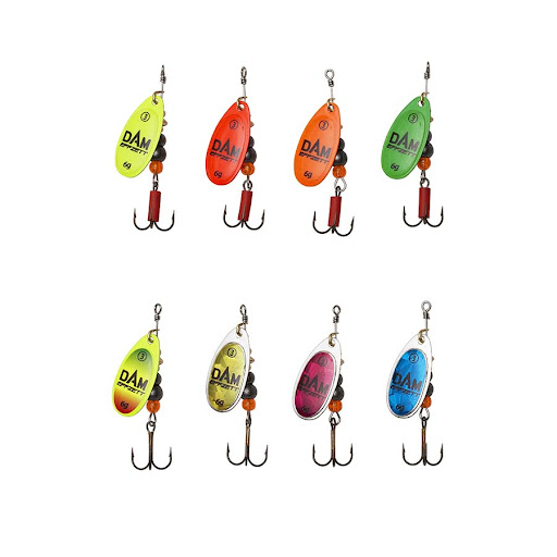 Varalica DAM FLUO Spinner 4g #2 tonuća GOLD PRISMA - 2