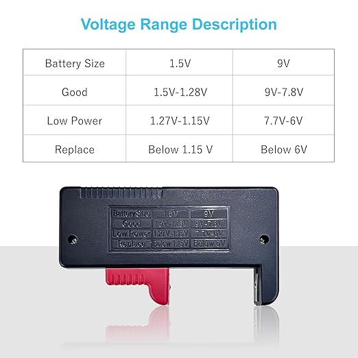 Ispitivač Baterija BT-168, provjera baterija za AAA, AA, C, D, 9V i 1.5V - Slika 4