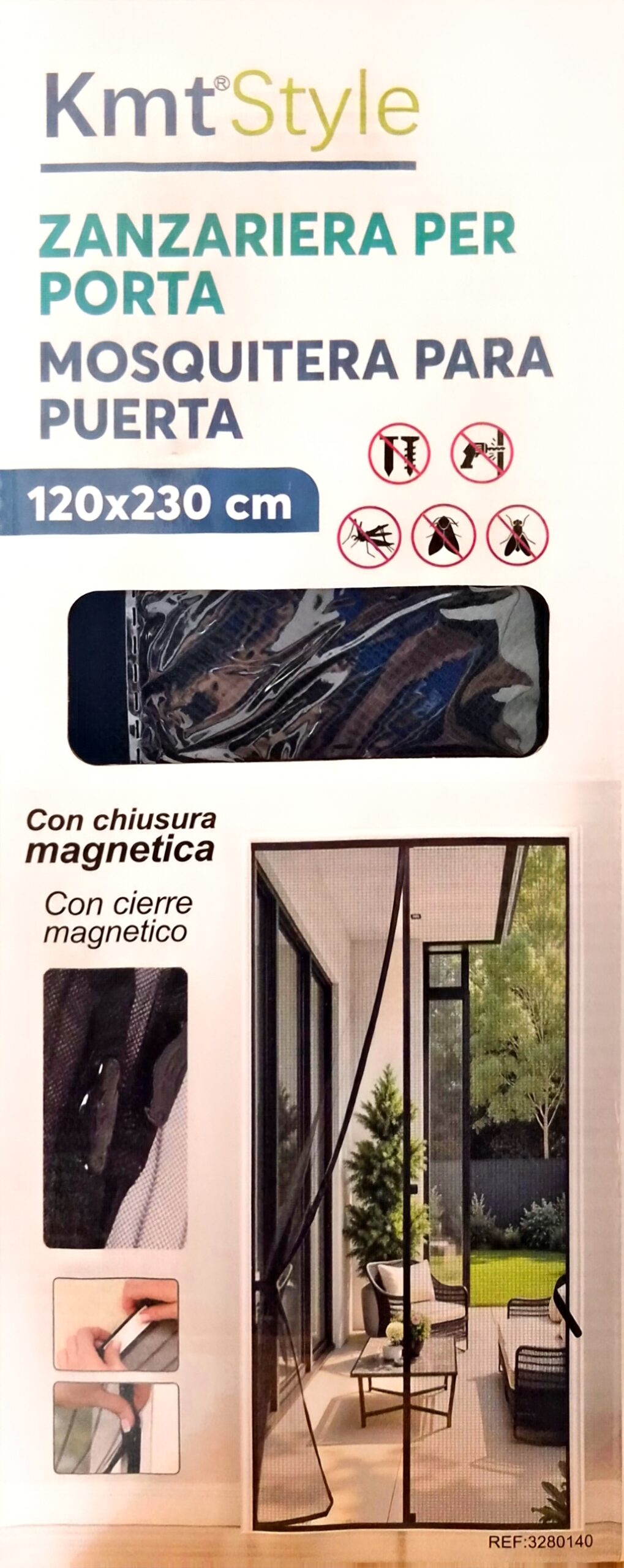 Mreža za vrata s magnetima protiv muha, komaraca 120x230cm SPRIJEČITE ULAZ INSEKATA - Slika 6