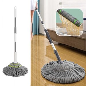 Perač poda - Rotirajući Mop od Mikrovlakana s Teleskopskom Drškom 125 cm, Cijeđenje bez ruku