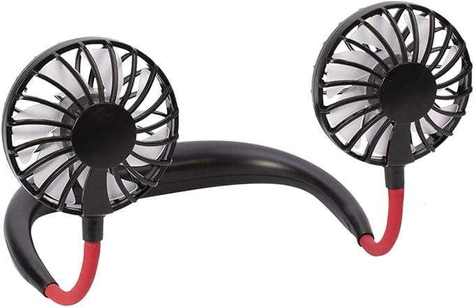 Prijenosni Ventilator za Vrat, Okovratni, Crni / Bijeli