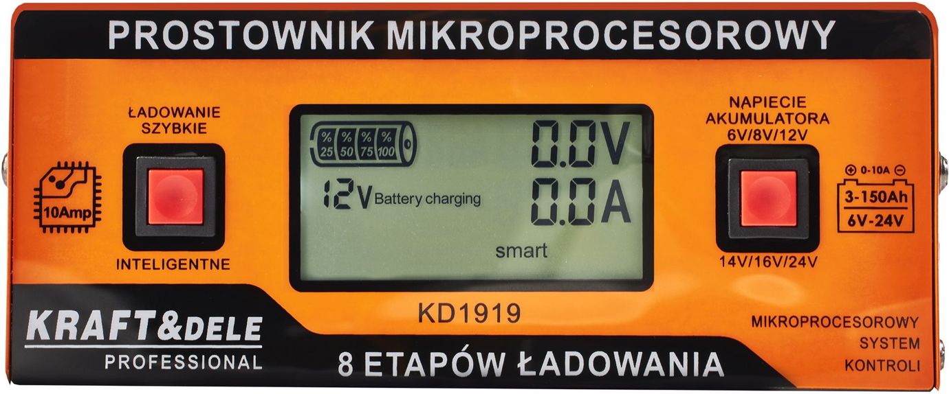 Punjač Akumulatora, Mikroprocesorski Punjač 10 A, 6V/12V/14V/16V/24 V - Slika 3
