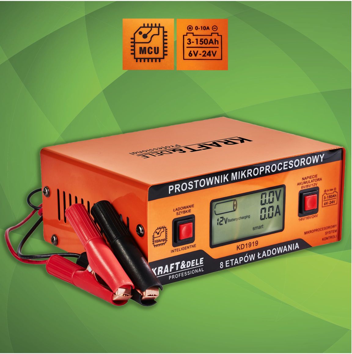 Punjač Akumulatora, Mikroprocesorski Punjač 10 A, 6V/12V/14V/16V/24 V - Slika 5