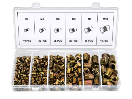 Set Čeličnih Zakovnih Matica M3-M10 150 kom KD12676
