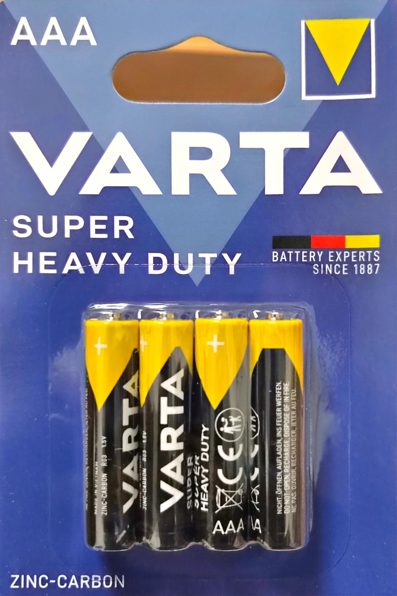 Varta Baterija AAA R03 1,5V 4/1 Super Heavy Duty