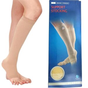 Kompresivne čarape za proširene vene, varikozne vene, potpora za noge za otečene i bolne noge, ublažavanje edema i boli za muškarce i žene BEŽ - 1