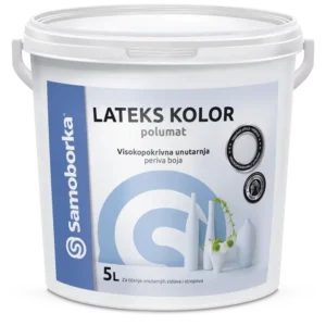 LATEKS KOLOR 5L 15L visokopokrivna unutarnja disperzijska boja, dječje sobe, blagavaonice, Škole, vrtići, bolnice (Copy) - 1