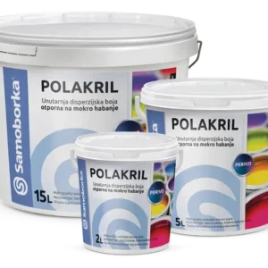 POLAKRIL 2L 5L 15L unutarnja disperzijska Bijela boja otporna na mokro habanje - 1