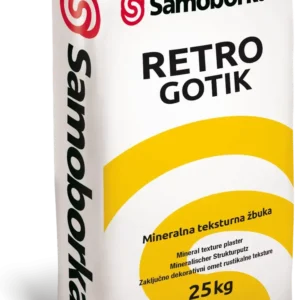 RETRO GOTIK mineralna završno dekorativna fasadna žbuka Bijele Boje Zrno promjera 1 mm