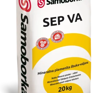 SEP VA mineralna žbuka završna dekorativna fine Valjane teksture, Bijele Boje, Zrno veličine 2 mm, vanjske i unutarnje zidova - 1
