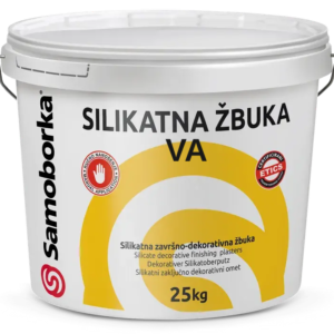 SILIKONSKA ŽBUKA Z 25kg Silikonska završno dekorativna žbuka Zaribane (rižaste, zrnate) teksture Bijele boje Zrno promjera 1,5 2 i 3 mm - 1