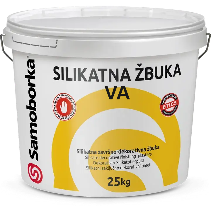 SILIKONSKA ŽBUKA Z 25kg Silikonska završno dekorativna žbuka Zaribane (rižaste, zrnate) teksture Bijele boje Zrno promjera 1,5 2 i 3 mm - 1