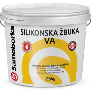 SILIKONSKA ŽBUKA VA 25kg Silikonska završna zaštitno dekorativna obrada unutarnjih i vanjskih zidova valjane teksture Boja Skupine 2. Zrno promjera 1 mm (Copy) - 1