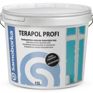 TERAPOL PROFI 15L visokopokrivna unutarnja disperzijska Bijela boja (Copy) - 1