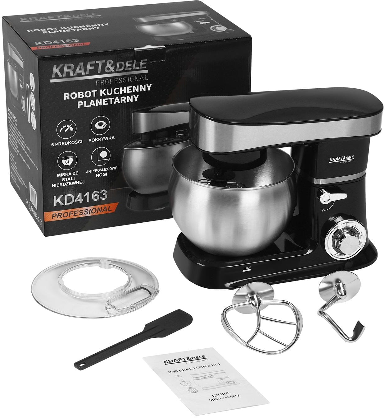 KRAFT&DELE Mikser Samostojeći 6L 2500W KD4163 Kuhinjski robot - 7